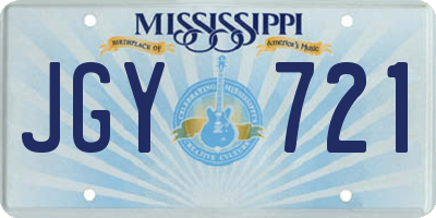 MS license plate JGY721