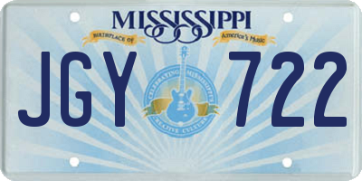 MS license plate JGY722