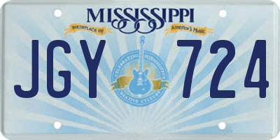 MS license plate JGY724