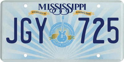 MS license plate JGY725