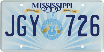 MS license plate JGY726