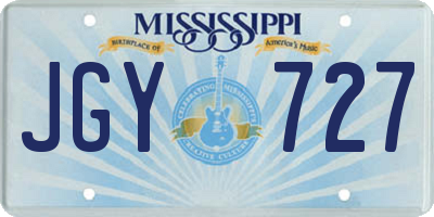 MS license plate JGY727