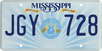 MS license plate JGY728