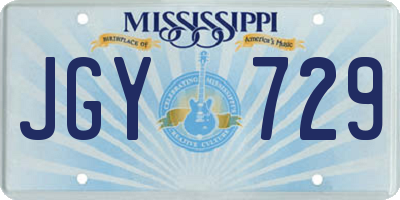 MS license plate JGY729