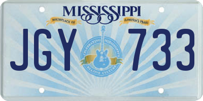 MS license plate JGY733