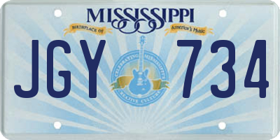 MS license plate JGY734