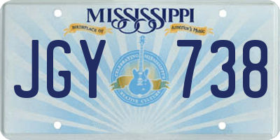 MS license plate JGY738