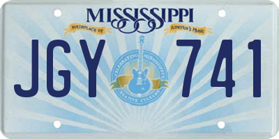 MS license plate JGY741