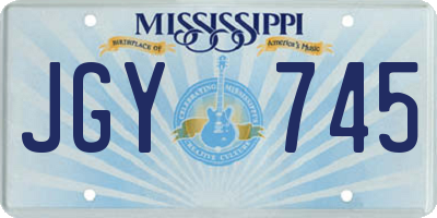 MS license plate JGY745