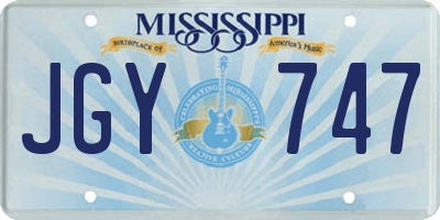 MS license plate JGY747