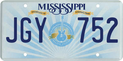 MS license plate JGY752