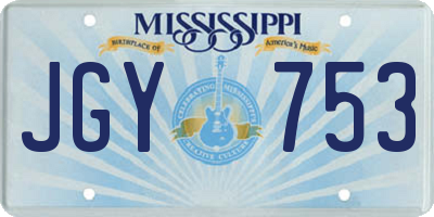 MS license plate JGY753