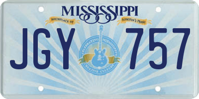 MS license plate JGY757