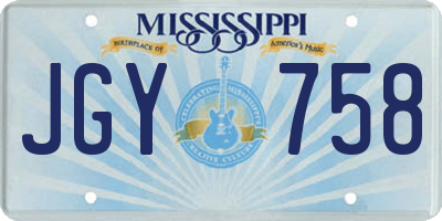 MS license plate JGY758