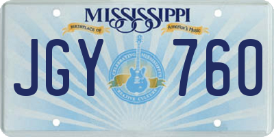 MS license plate JGY760
