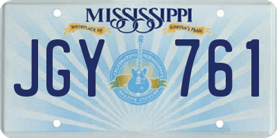 MS license plate JGY761