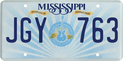 MS license plate JGY763