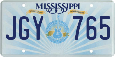 MS license plate JGY765