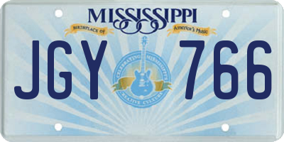 MS license plate JGY766