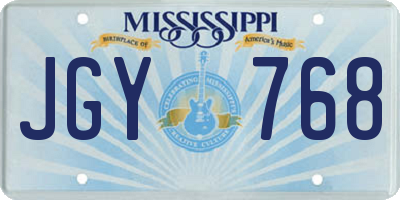 MS license plate JGY768