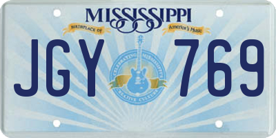 MS license plate JGY769