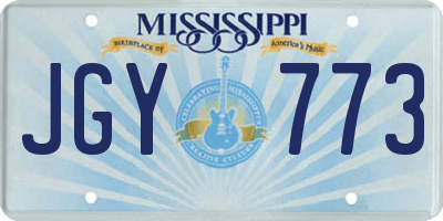 MS license plate JGY773