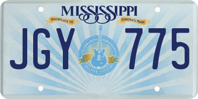 MS license plate JGY775