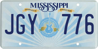 MS license plate JGY776