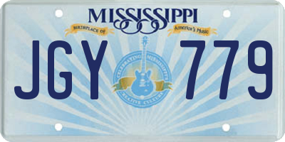 MS license plate JGY779