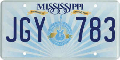 MS license plate JGY783