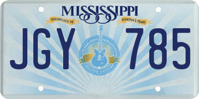 MS license plate JGY785