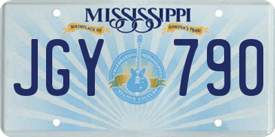 MS license plate JGY790