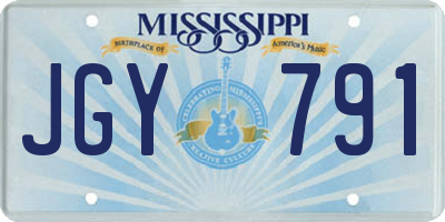 MS license plate JGY791