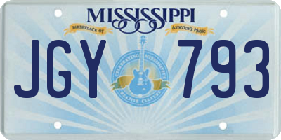 MS license plate JGY793