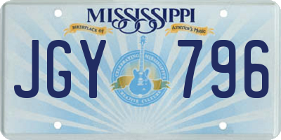 MS license plate JGY796