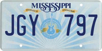 MS license plate JGY797
