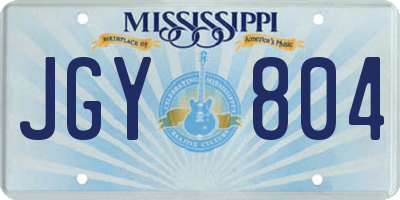 MS license plate JGY804