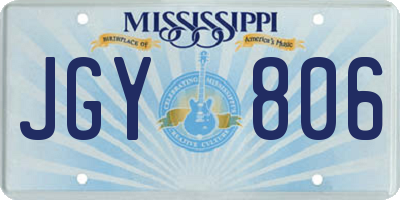 MS license plate JGY806
