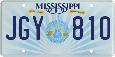 MS license plate JGY810