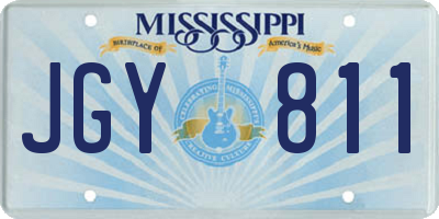 MS license plate JGY811