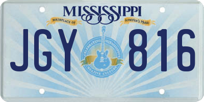 MS license plate JGY816
