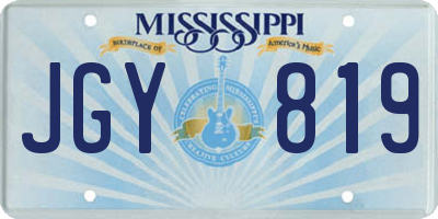 MS license plate JGY819