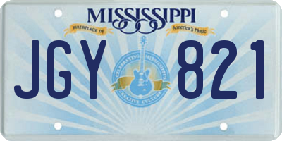 MS license plate JGY821