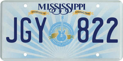 MS license plate JGY822