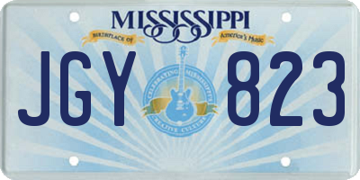 MS license plate JGY823