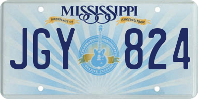 MS license plate JGY824
