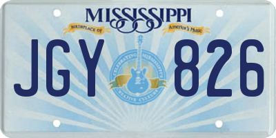 MS license plate JGY826