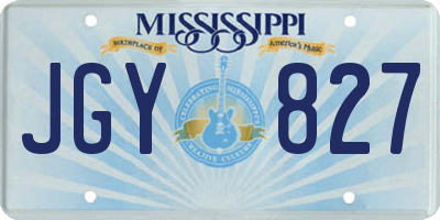 MS license plate JGY827