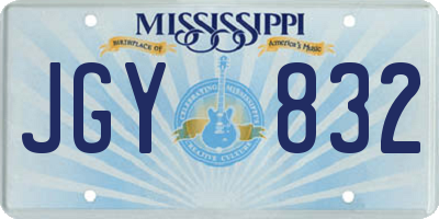 MS license plate JGY832