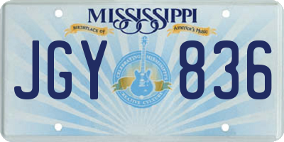 MS license plate JGY836